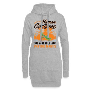Mante religieuse Mante Mante Mante Mante - Sweat-shirt à capuche long Femme - gris chiné - Devant