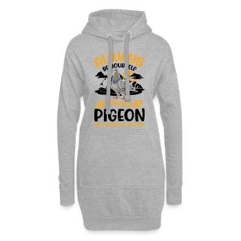 Pigeon Cadeau Pigeon Fancier Pigeon Voyageur - Sweat-shirt à capuche long Femme - gris chiné - Devant