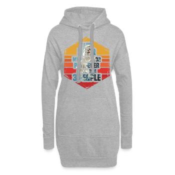 J’aime la bière mon Labrador et peut-être 3 personnes - Sweat-shirt à capuche long Femme - gris chiné - Devant