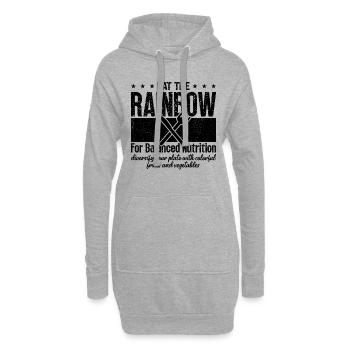 Eat The Rainbow For Balanced Nutrition Dietitians - Hoodie-Kleid - Grau meliert - Vorne