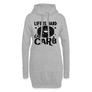 Life Is Hard Eat A Carb Nutritionist Dietitians - Hoodie-Kleid - Grau meliert - Vorne