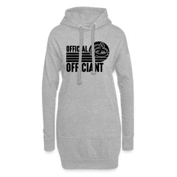 Official Officiant Retro Pastor Minister Officiant - Hoodie Dress - heather grey - Front
