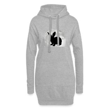 Lapin Lune Lapin Lapin - Sweat-shirt à capuche long Femme - gris chiné - Devant