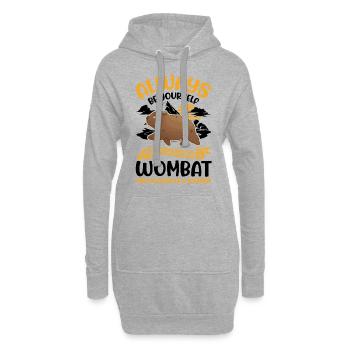 Sois toujours toi-même Wombat - Sweat-shirt à capuche long Femme - gris chiné - Devant