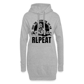 Race 'Em Break 'Em Kart Racing Karting Kart Racer - Hoodie-Kleid - Grau meliert - Vorne