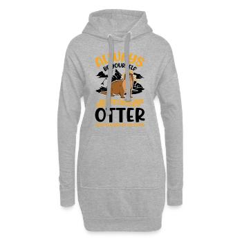 Loutre Cadeau Loutre Loutre Loutre Loutre de mer - Sweat-shirt à capuche long Femme - gris chiné - Devant