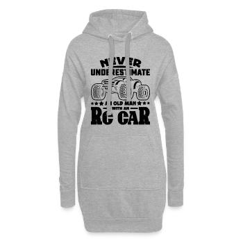 Never Underestimate An Old Man Model Car RC Racer - Hoodie-Kleid - Grau meliert - Vorne