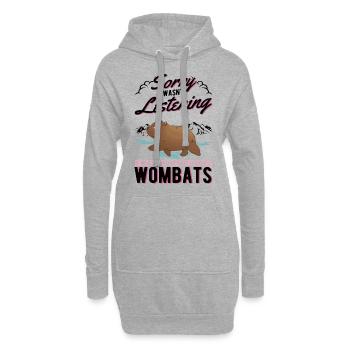 Wombat Australien - Hoodie-Kleid - Grau meliert - Vorne