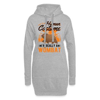 Wombat Human Costume Halloween - Hoodie-Kleid - Grau meliert - Vorne