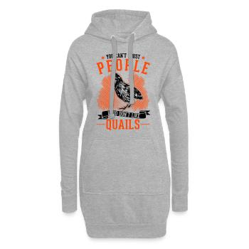 Warnung Wachtel Wachtelzucht Wachtelzüchter - Hoodie-Kleid - Grau meliert - Vorne