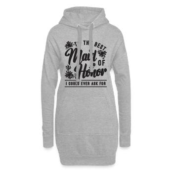 À la meilleure demoiselle d’honneur demoiselle de mariage d’honneur - Sweat-shirt à capuche long Femme - gris chiné - Devant