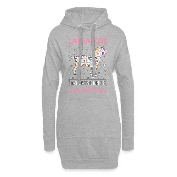 Labradors the definition of Loyalty - Hoodie-Kleid - Grau meliert - Vorne
