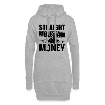 Straight Outta Money Snowmachine Snowmobile Racer - Hoodie Dress - heather grey - Front