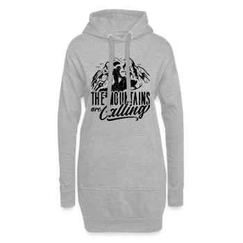 The Mountains Are Winter Sports Snowmobile Racer - Hoodie-Kleid - Grau meliert - Vorne