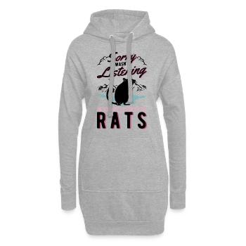 Rat Cadeau Rat Propriétaire Rat domestique - Sweat-shirt à capuche long Femme - gris chiné - Devant