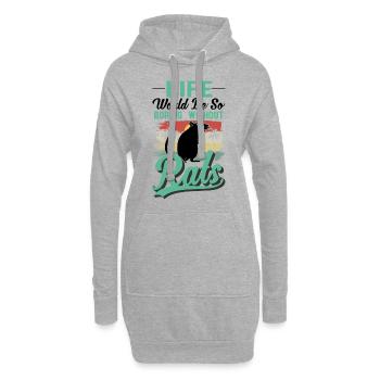 Rat Gift Rat domestique Rat Propriétaire - Sweat-shirt à capuche long Femme - gris chiné - Devant