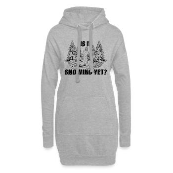 Is It Snowing Yet Winter Sports Snowmobile Racer - Hoodie Dress - heather grey - Front