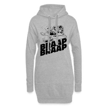Braap Braap Snowmobile Riding Snowmobile Racer - Hoodie-Kleid - Grau meliert - Vorne