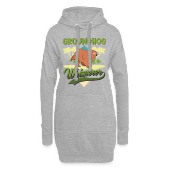 Marmotte murmure Marmotte marmotte - Sweat-shirt à capuche long Femme - gris chiné - Devant