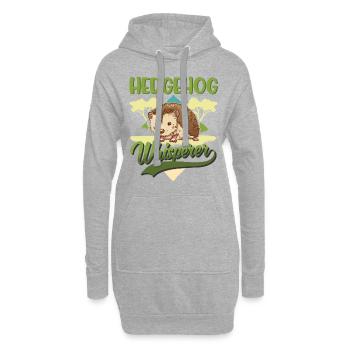 Igel Flüsterer Hérisson Whisperer - Sweat-shirt à capuche long Femme - gris chiné - Devant