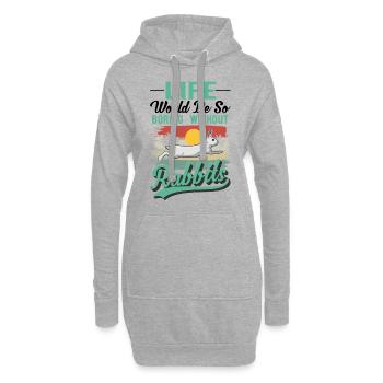 Lapin Cadeau Lapin Lapin Lapin - Sweat-shirt à capuche long Femme - gris chiné - Devant