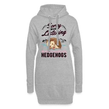Hérisson Cadeau Hérisson épineux - Sweat-shirt à capuche long Femme - gris chiné - Devant