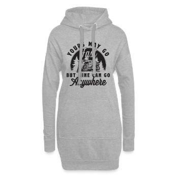 Le vôtre peut aller vite mais le mien Roadtrip Off-Road Racer - Sweat-shirt à capuche long Femme - gris chiné - Devant