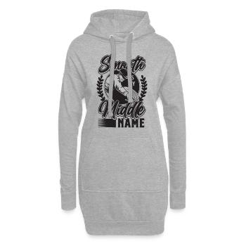 Smooth est mon deuxième prénom Mason Concrete Finishers - Sweat-shirt à capuche long Femme - gris chiné - Devant