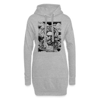 La révolution chemise de Zeus : authentique et indépendante ! - Sweat-shirt à capuche long Femme - gris chiné - Devant