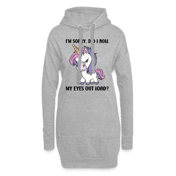 Je suis désolé d’avoir levé les yeux au ciel - Sweat-shirt à capuche long Femme - gris chiné - Devant