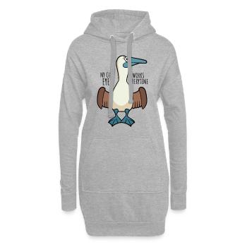 Niedlicher Seevogel Blaufußtölpel Galapagos Vogel - Hoodie-Kleid - Grau meliert - Vorne