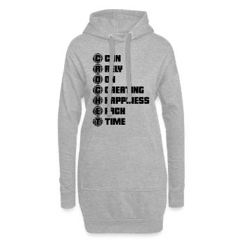 Crochet Can Rely On Creating Sewing Crochet Lover - Hoodie-Kleid - Grau meliert - Vorne