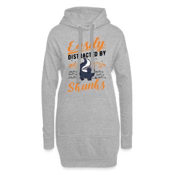 Facilement distrait par Skunks Skunk - Sweat-shirt à capuche long Femme - gris chiné - Devant