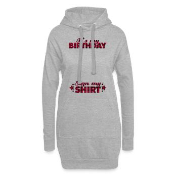 It's My Birthday Sign My Shirt - Hoodie-Kleid - Grau meliert - Vorne