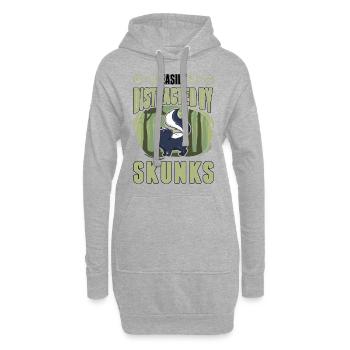 Facilement distrait par Skunks Skunk - Sweat-shirt à capuche long Femme - gris chiné - Devant