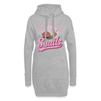 Schnecke Geschenk Weinbergschnecke - Hoodie-Kleid - Grau meliert - Vorne