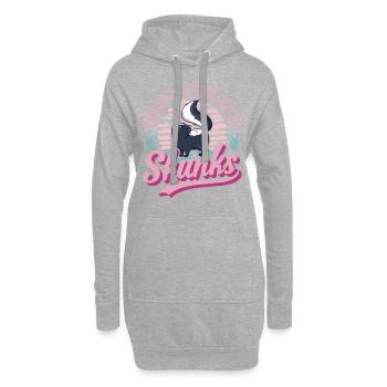 Stinktier Geschenk - Hoodie-Kleid - Grau meliert - Vorne