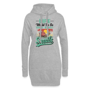 Escargot Cadeau Vignoble Escargot - Sweat-shirt à capuche long Femme - gris chiné - Devant