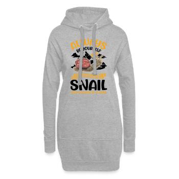 Sois toujours toi-même Snail Schnecke - Sweat-shirt à capuche long Femme - gris chiné - Devant