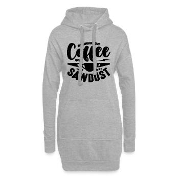 Running On Coffee And Sawdust Woodwork Carpenters - Hoodie-Kleid - Grau meliert - Vorne