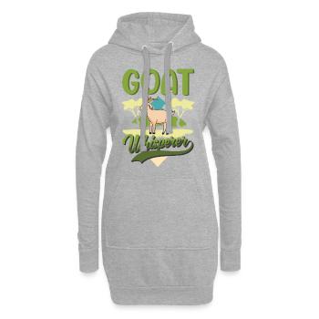Goats Whisperer Goat host Goat - Sweat-shirt à capuche long Femme - gris chiné - Devant