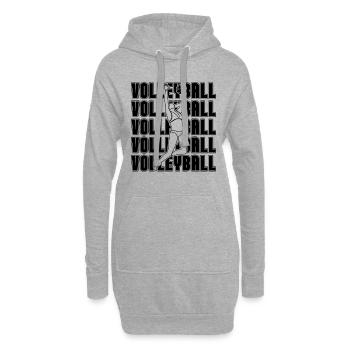 Volleyball Retro Beach Holiday Volleyball Player - Hoodie-Kleid - Grau meliert - Vorne