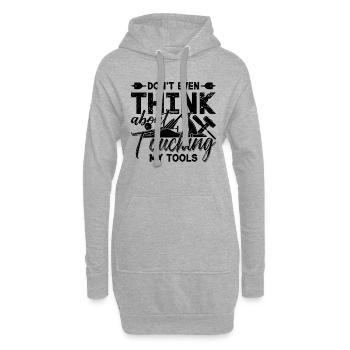 Don't Even Think About Woodworker Wood Carver - Hoodie-Kleid - Grau meliert - Vorne