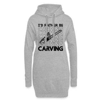 I'd Rather Be Carving Woodsman Logger Wood Carver - Hoodie-Kleid - Grau meliert - Vorne