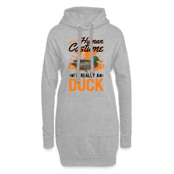 Costume de canard Éleveur de canards Halloween - Sweat-shirt à capuche long Femme - gris chiné - Devant