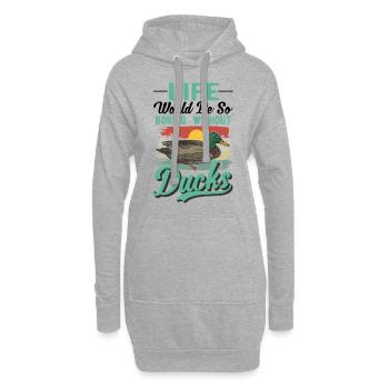 Amoureux du canard Cadeau Éleveur de canards - Sweat-shirt à capuche long Femme - gris chiné - Devant
