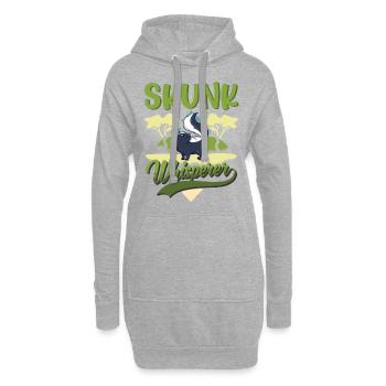 Stinktier Flüsterer - Hoodie-Kleid - Grau meliert - Vorne