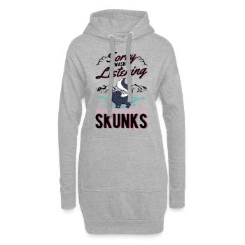 Cadeau Skunk - Sweat-shirt à capuche long Femme - gris chiné - Devant