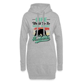 Aardvark Cadeau Aardvark - Sweat-shirt à capuche long Femme - gris chiné - Devant