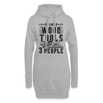 I Like Wood Tools And Woodsman Logger Wood Carver - Hoodie-Kleid - Grau meliert - Vorne
